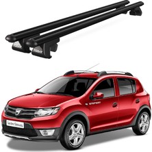 Today Auto Venüs Dacia Sandero Stepway (2009-2012) Uyumlu Siyah Ara Atkı Port Bagaj Tavan Barı