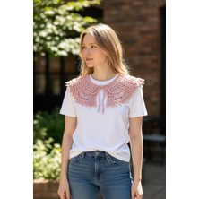 Tokuşka Örgü Bağlamalı Şal Yaka