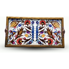 Porcelland 20X40 cm Ebruli Tepsi