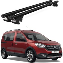 Today Auto Venüs Dacia Dokker (2012 ve Sonrası) Uyumlu Siyah Ara Atkı Port Bagaj Tavan Barı