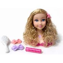 Toysturka Baby Saç Tasarım Oyuncak Büst Bebek – Aksesuarlı Kuaför Seti Sarışın