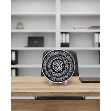 Epilons Ayetel Kürsi Yazılı Dekoratif Pano Siyah Beyaz Masaüstü Dini Tablo