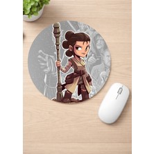 Eylül Design Star Wars Baskılı Yuvarlak Kaydırmaz Mousepad Ergonomik Mouse Pad