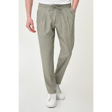 MCR Kırçıllı Slim Fit Pileli Beli Lastikli İpli Erkek Pantolon