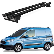Today Auto Venüs Ford Transit Courier (2014 ve Sonrası) Uyumlu Siyah Ara Atkı Port Bagaj Tavan Barı