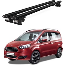 Today Auto Venüs Ford Tourneo Courier (2014 ve Sonrası) Uyumlu Siyah Ara Atkı Port Bagaj Tavan Barı