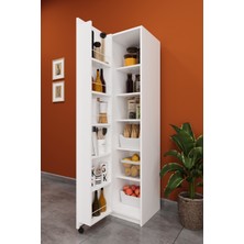Asra Trend Lüks Çok Amaçlı Kiler Dolabı %100 MDF Erzak Organizer Mutfak Dolabı MK19