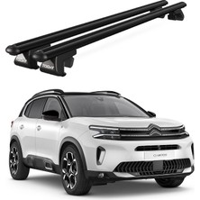 Today Auto Venüs Citroen C5 Aircross Suv (2018 ve Sonrası) Uyumlu Siyah Ara Atkı Port Bagaj Tavan Barı