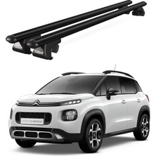 Today Auto Venüs Citroen C3 Aircross Suv (2018 ve Sonrası) Uyumlu Siyah Ara Atkı Port Bagaj Tavan Barı