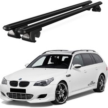 Today Auto Venüs Bmw 5 Series Touring (E61) (2004-2010) Uyumlu Siyah Ara Atkı Port Bagaj Tavan Barı
