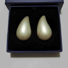 Bontexs Kadın Iskandinav Tarzı Mat Dore Damla Küpe - Ortaboy Boy Küpe