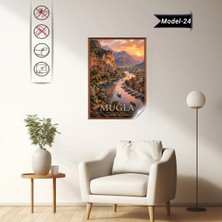 Akıllı Kağıt Türkiye Iller Tablo - Poster Muğla (Model-24)