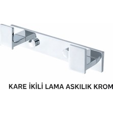 Onno Kare Ikili Lama Askılık Krom