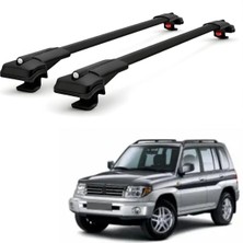 Cross Oto Aksesuarları Mitsubishi Pajero V60 2001-2006 için Ara Atkı Tavan Barı , Araca Özel , Kilitlenebilir Araç Üstü Ekipman Taşıma Barı (2 Adet)