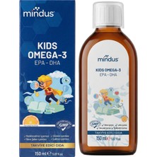 Mindus Kids Omega-3 Portakal Aromalı Şurup 150 ml