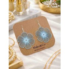 Maku Home Çiçek Tasarımlı Sallantılı Kadın Küpe