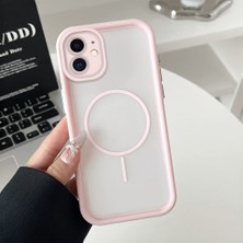 HONTINGA iPhone 11 Uyumlu Şeffaf Magsafe Wireless Köşe Düşüme Önleyici Basitlik Anti Düşme Kamera Korumali Silikon Telefon Kılıfı K7-0000