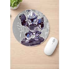 Eylül Design Star Wars Baskılı Yuvarlak Kaydırmaz Mousepad Ergonomik Mouse Pad