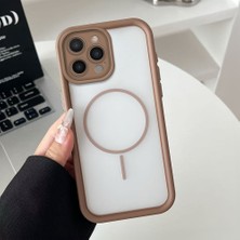 HONTINGA iPhone 14 Pro Max Uyumlu Şeffaf Magsafe Wireless Köşe Düşüme Önleyici Basitlik Anti Düşme Kamera Korumali Silikon Telefon Kılıfı K7-0000