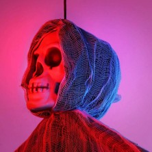 TE Dükkan Buğz Ürpertici Kuru Kafa Hayalet Saçaklı Dekor