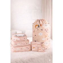 Morport Bebek Kirli Çamaşır Sepeti Oyuncak Sepeti I 6'lı Set Desenli Bavul Valiz Içi Çok Amaçlı Organizer