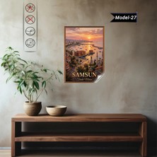 Akıllı Kağıt Türkiye Iller Tablo - Poster Samsun (Model-27)