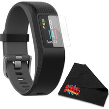 Garmin Vivosport Activity Tracker Bileband Büyük, Slate (010-01789-12) Sche With Tempered Glass Ekran Koruyucu