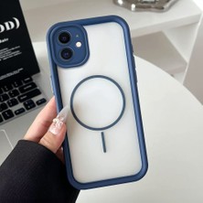 HONTINGA iPhone 11 Uyumlu Şeffaf Magsafe Wireless Köşe Düşüme Önleyici Basitlik Anti Düşme Kamera Korumali Silikon Telefon Kılıfı K7-0000