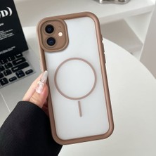 HONTINGA iPhone 11 Uyumlu Şeffaf Magsafe Wireless Köşe Düşüme Önleyici Basitlik Anti Düşme Kamera Korumali Silikon Telefon Kılıfı K7-0000