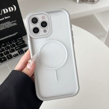 HONTINGA iPhone 15 Pro Uyumlu Şeffaf Magsafe Wireless Köşe Düşüme Önleyici Basitlik Anti Düşme Kamera Korumali Silikon Telefon Kılıfı K7-0000