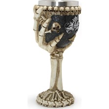 TE Dükkan Buğz Iskelet Eli Tutan 3D Kabartmalı Paslanmaz Çelik Kadeh Bardak