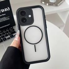 HONTINGA iPhone 16 Uyumlu Şeffaf Magsafe Wireless Köşe Düşüme Önleyici Basitlik Anti Düşme Kamera Korumali Silikon Telefon Kılıfı K7-0000