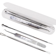 TE Dükkan Buğz Paslanmaz Çelik Siyah Nokta Sivilce ve Akne Temizleyici Set 3'lü Kit ( Buğz )