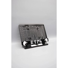 Pi Dekorasyon Kurt Göktürkçe Türk Yazılı 3D Kabartmalı Pleksi Motor Plakalığı