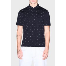 Armani Exchange Tamamı Logolu Pamuklu Regular Fit Düğmeli Polo Erkek Polo XM000735 AF10356 FB434