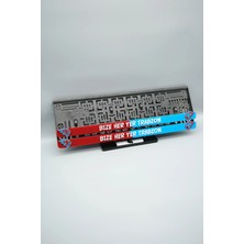 Pi Dekorasyon Bordo Mavi Bize Her Yer Trabzon 3D Kabartmalı Pleksi Araba Plakalığı