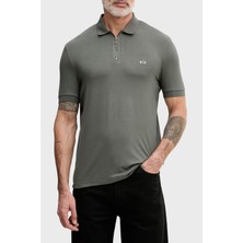 Armani Exchange Pamuklu Regular Fit Yarım Fermuarlı Polo Erkek Polo XM002372 AF21936 U8144