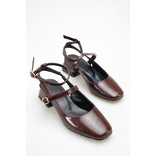 ich1one Mary Jane Kadın Yanki Topuklu Babet Ayakkabı – 5 cm Topuk, Günlük ve Ofis Şıklığı 1112 IC1112YANKİ