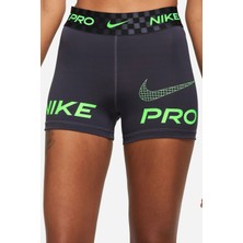 Nike Dri Fit Training Pro Graphic 3" Womens Shorts Kadın Tayt Şort Antrasit