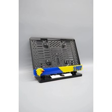 Pi Dekorasyon Sarı Laciveret Taraftar 3D Kabartmalı Pleksi Motor Plakalığı