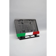 Pi Dekorasyon Italya Renkleri 3D Kabartmalı Pleksi Motor Plakalığı