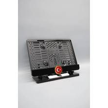 Pi Dekorasyon Gold Türk Bayrağı 3D Kabartmalı Pleksi Motor Plakalığı