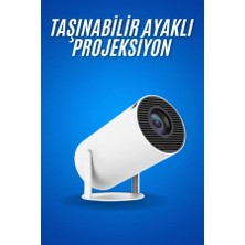 TE Dükkan Buğz Sinema Projektörü Android HDMI USB Wifi Ses Çıkışlı Ayaklı Projeksiyon Taşınabilir - Buğz