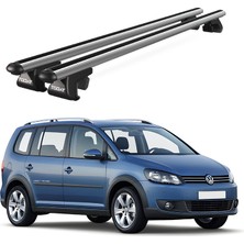 Today Auto Venüs Volkswagen Touran Cross (2006 ve Sonrası) Uyumlu Gri Ara Atkı Port Bagaj Tavan Barı