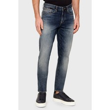 Armani Exchange Pamuklu Slim Fit Normal Bel Dar Paça Jeans Erkek Kot Pantolon XM000070 AF24012 MB001