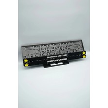 Pi Dekorasyon Taçlı Kişiye Özel Isimli Pleksi Araba Plakalığı