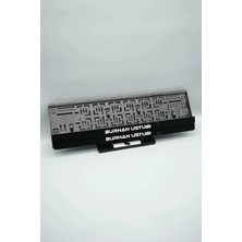 Pi Dekorasyon Kişiye Özel Isimli Siyah Pleksi Araba Plakalığı