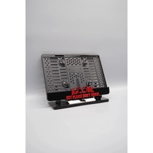 Pi Dekorasyon Look Please Dont Touch Yazılı 3D Kabartmalı Kırımızı Pleksi Motor Plakalığı