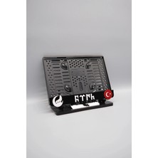 Pi Dekorasyon Kurt - Türk - Bayrak 3D Kabartmalı Pleksi Motor Plakalığı