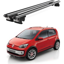 Today Auto Venüs Volkswagen Up Cross (2013 ve Sonrası) Uyumlu Gri Ara Atkı Port Bagaj Tavan Barı